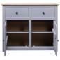 Preview: Sideboard Grau 93x40x80 cm Kiefernholz Panama