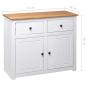 Preview: Sideboard Weiß 93x40x80 cm Kiefernholz Panama