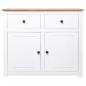 Preview: Sideboard Weiß 93x40x80 cm Kiefernholz Panama