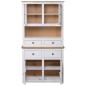Preview: Highboard Weiß 93x40,5x180 cm Kiefernholz Panama