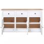 Preview: Sideboard Weiß 135x40x80 cm Kiefernholz Panama
