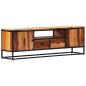 Preview: TV-Schrank 120x30x40 cm Massives Altholz und Stahl