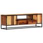 Preview: TV-Schrank 120x30x40 cm Massives Altholz und Stahl