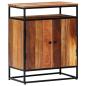 Preview: Beistellschrank 60x35x76 cm Massives Altholz und Stahl