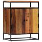 Preview: Beistellschrank 60x35x76 cm Massives Altholz und Stahl