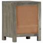 Preview: Nachttisch Grau 40x30x50 cm Massivholz Mango