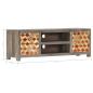 Preview: TV-Schrank Grau 120x30x40 cm Massivholz Mango