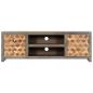 Preview: TV-Schrank Grau 120x30x40 cm Massivholz Mango