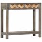 Preview: ARDEBO.de - Konsolentisch Grau 86x30x76 cm Massivholz Mango