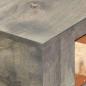 Preview: Konsolentisch Grau 86x30x76 cm Massivholz Mango