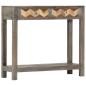 Preview: Konsolentisch Grau 86x30x76 cm Massivholz Mango