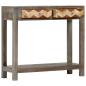 Preview: Konsolentisch Grau 86x30x76 cm Massivholz Mango