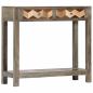 Preview: Konsolentisch Grau 86x30x76 cm Massivholz Mango