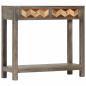 Preview: Konsolentisch Grau 86x30x76 cm Massivholz Mango