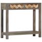 Preview: Konsolentisch Grau 86x30x76 cm Massivholz Mango