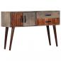 Preview: ARDEBO.de - Konsolentisch Grau 120 x 35 x 75 cm Massivholz Mango