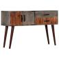 Preview: Konsolentisch Grau 120 x 35 x 75 cm Massivholz Mango