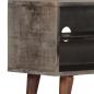 Preview: TV-Schrank Grau 130x30x46 cm Raues Mango-Massivholz