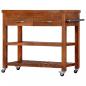 Preview: ARDEBO.de - Servierwagen 100x48x89 cm Massivholz Akazie