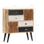 Preview: Sideboard 70x30x78 cm Mango-Massivholz