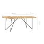 Preview: Esstisch 180×90×76 cm Mango Massivholz