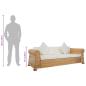Preview: 3-Sitzer-Sofa mit Kissen Natur Rattan