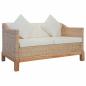 Preview: 2-Sitzer-Sofa mit Kissen Natürliches Rattan