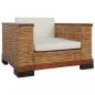Preview: ARDEBO.de - Sessel mit Kissen Braun Natur Rattan
