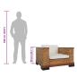 Preview: Sessel mit Kissen Braun Natur Rattan