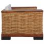 Preview: Sessel mit Kissen Braun Natur Rattan