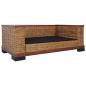 Preview: 2-Sitzer-Sofa mit Auflagen Braun Natur Rattan
