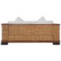 Preview: 2-Sitzer-Sofa mit Auflagen Braun Natur Rattan