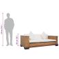 Preview: 3-Sitzer-Sofa mit Kissen Braun Natürliches Rattan