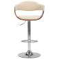 Preview: Barhocker 2 Stk. Creme Bugholz und Kunstleder 