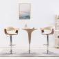 Preview: Barhocker 2 Stk. Creme Bugholz und Kunstleder 
