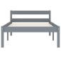 Preview: Massivholzbett Grau Kiefer 100x200 cm