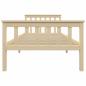 Preview: Massivholzbett Helles Holz Kiefernholz 100x200 cm 