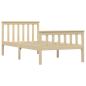 Preview: Massivholzbett Helles Holz Kiefernholz 100x200 cm 
