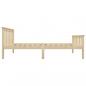 Preview: Massivholzbett Helles Holz Kiefernholz 100x200 cm 