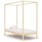 Preview: Himmelbett-Gestell Massivholz Kiefer 100 x 200 cm