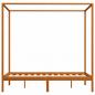 Preview: Himmelbett-Gestell Honigbraun Massivholz Kiefer 120 x 200 cm