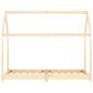 Preview: Kinder-Bettgestell Massivholz Kiefer 90 x 200 cm