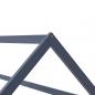 Preview: Kinder-Bettgestell Grau Massivholz Kiefer 70 x 140 cm