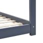 Preview: Kinder-Bettgestell Grau Massivholz Kiefer 90 x 200 cm