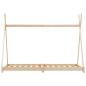 Preview: Kinder-Bettgestell Massivholz Kiefer 70 x 140 cm