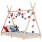 Preview: Kinder-Bettgestell Massivholz Kiefer 90 x 200 cm