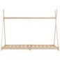 Preview: Kinder-Bettgestell Massivholz Kiefer 90 x 200 cm