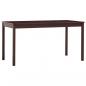 Preview: ARDEBO.de - Esstisch Dunkelbraun 140 x 70 x 73 cm Kiefernholz