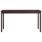 Preview: Esstisch Dunkelbraun 140 x 70 x 73 cm Kiefernholz