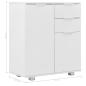Preview: Sideboard Hochglanz-Weiß 71x35x80 cm Holzwerkstoff